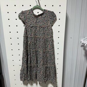 THML Floral Mini Dress - Black and Pink